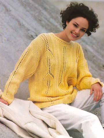 Maglione con Punto a Foglie